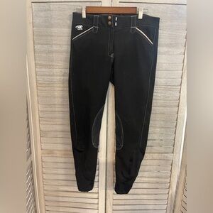 Piper Horse Riding Equestrian Pants Black Women’s Size 28R